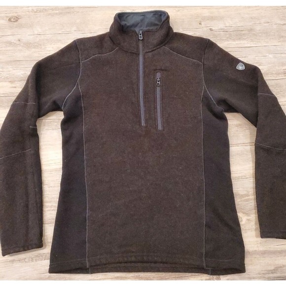 KUHL Mens Interceptr 1/4 Zip Pullover Premium Fleece (3185) Brown Size Small - Picture 1 of 16